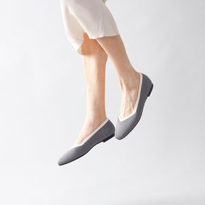 Florence Ballet Flat 15mm | Grey/blush