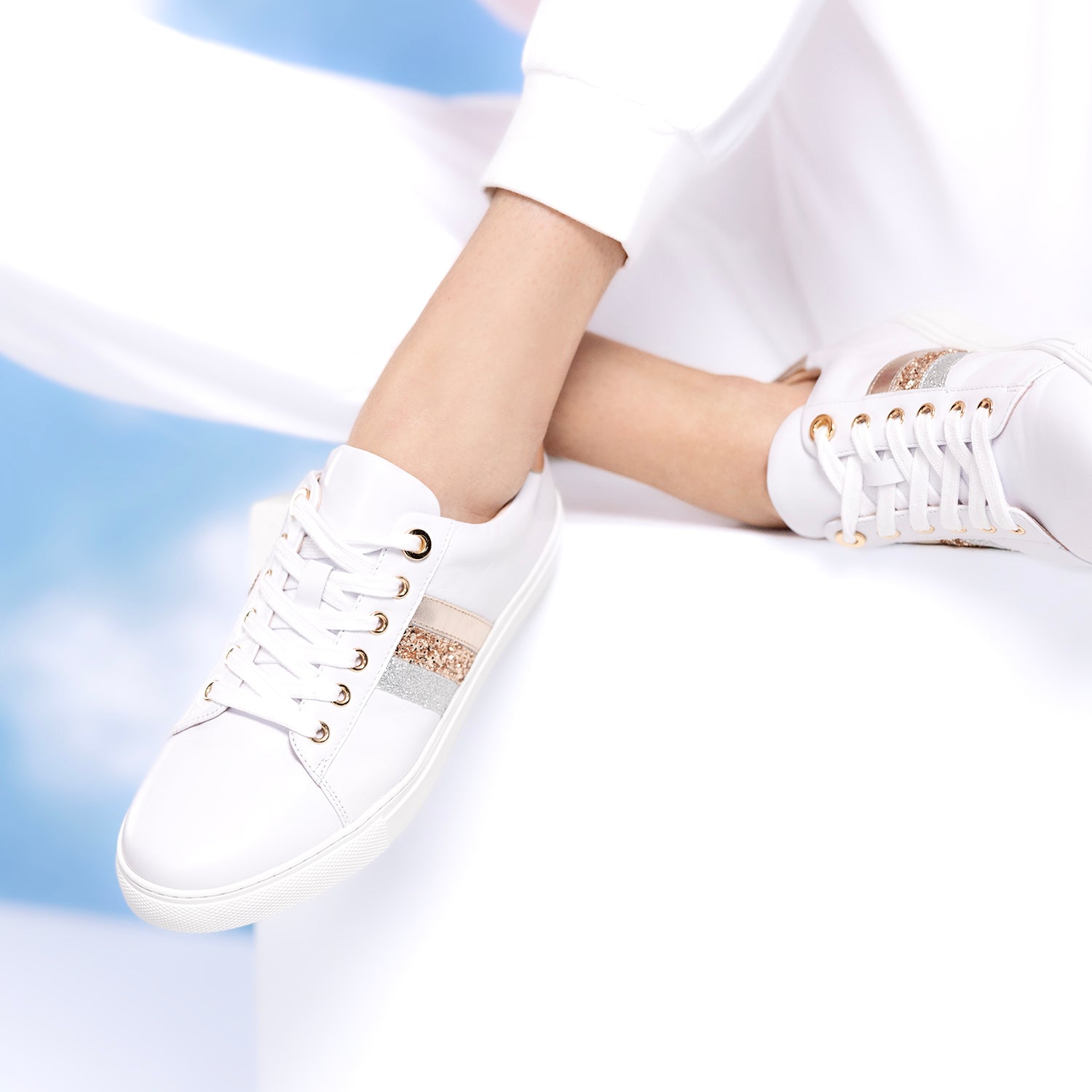 Gigi Sneaker | Rose gold combo