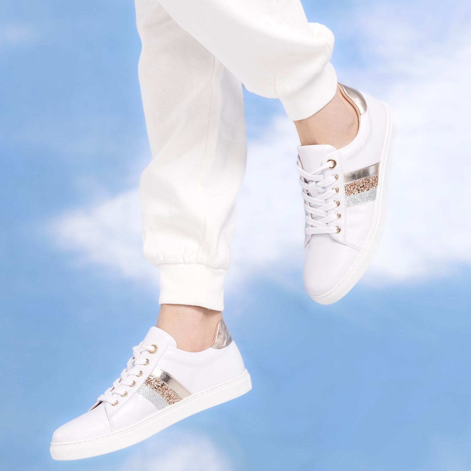 Gigi Sneaker | Rose gold combo