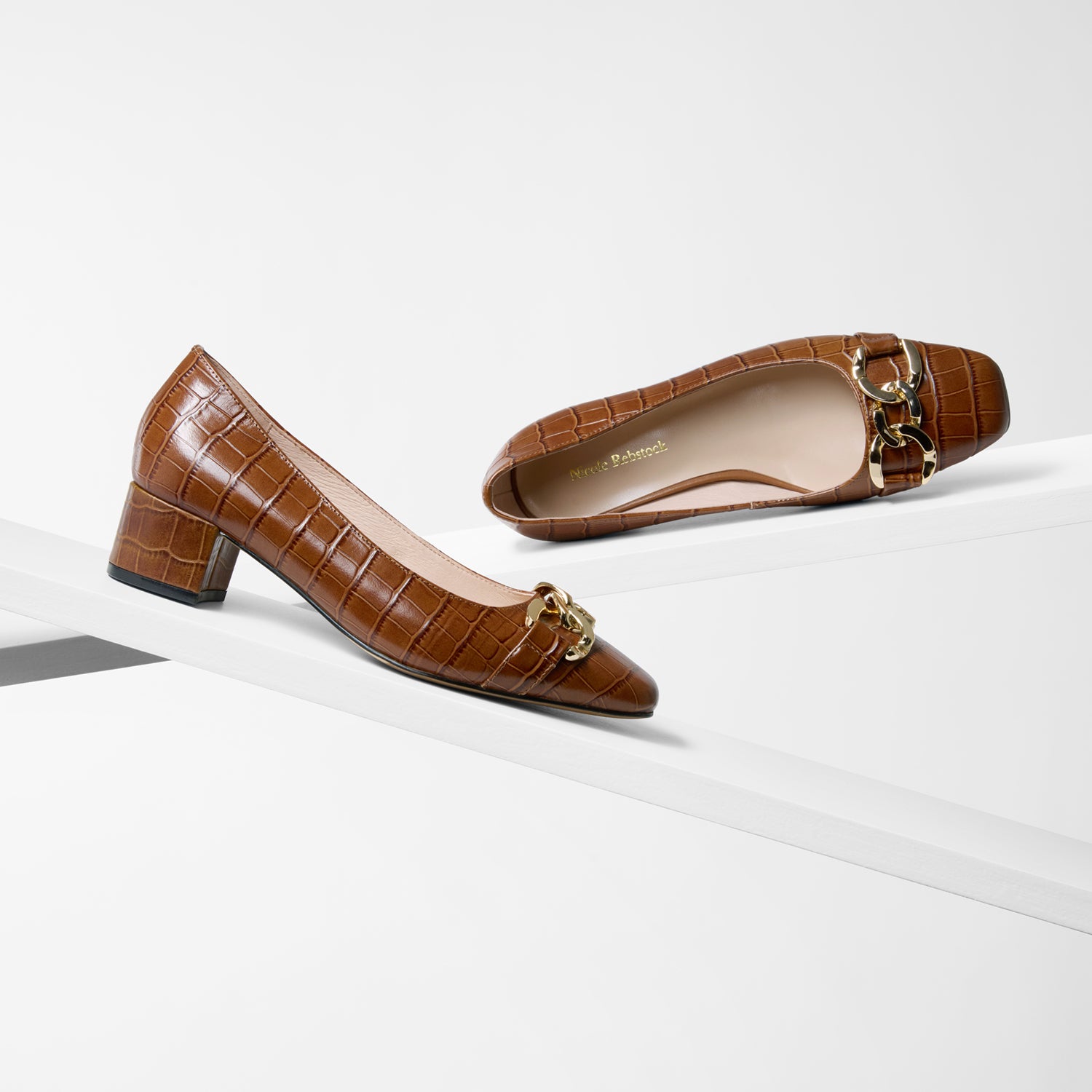 Meghan Heel | Chocolate Croc Leather