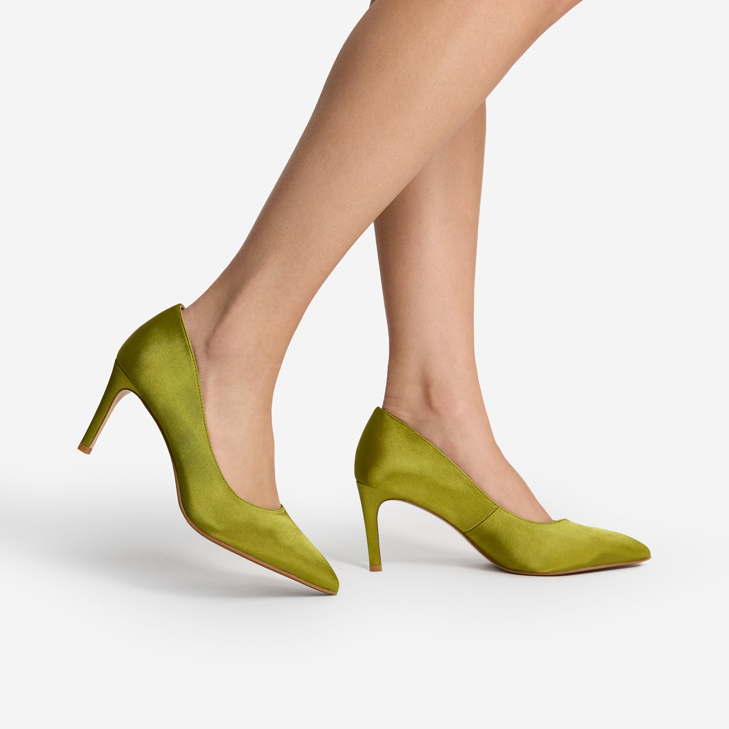 Nemesis 78mm Heel | Zest Green Satin