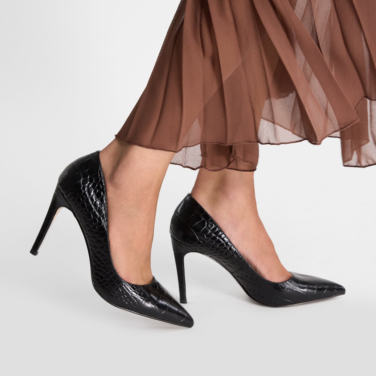 Nemesis 95mm Heel Black Emboss