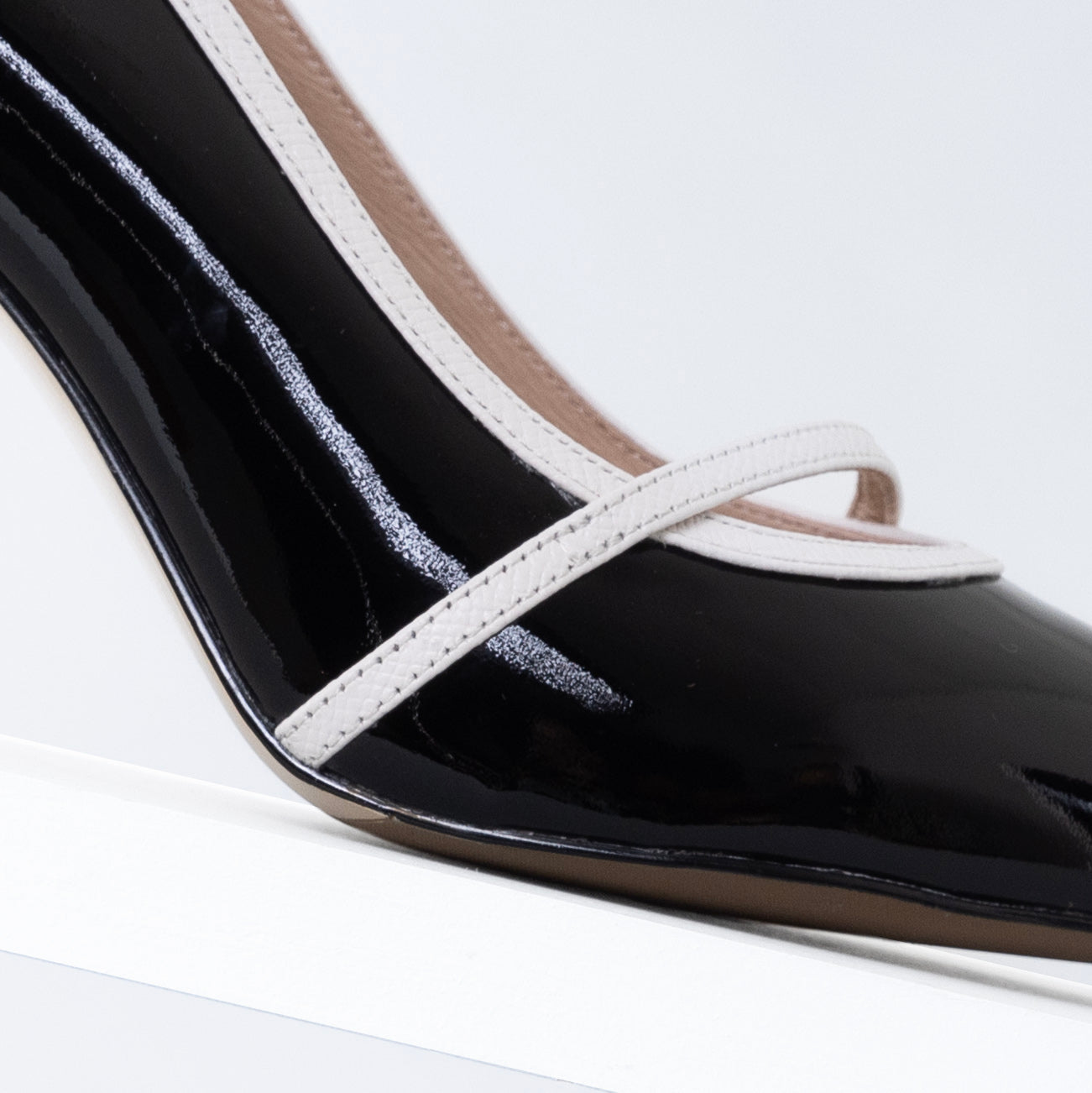 Nina 78mm Heel | Black/white combo