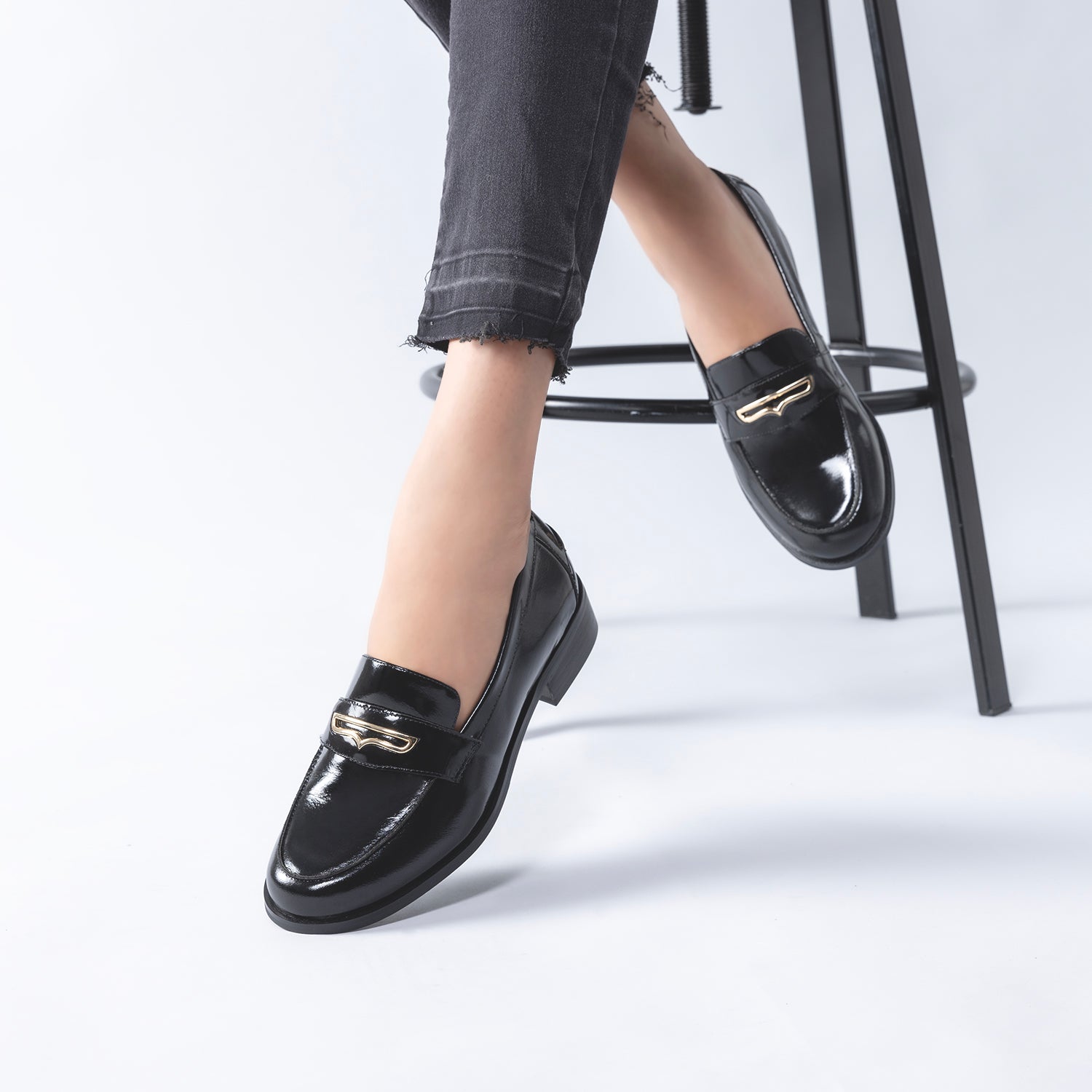 Royal Loafer 25mm | Black oiled leather