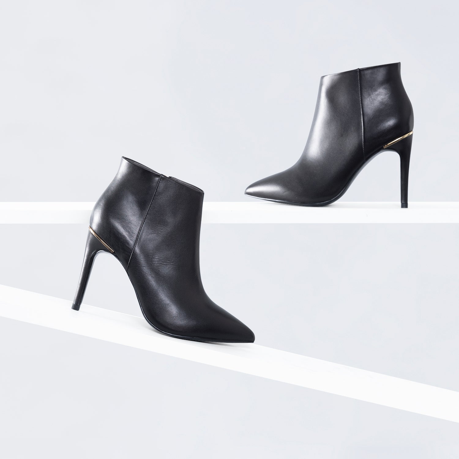 Sage Ankle Boot 95mm | Black leather