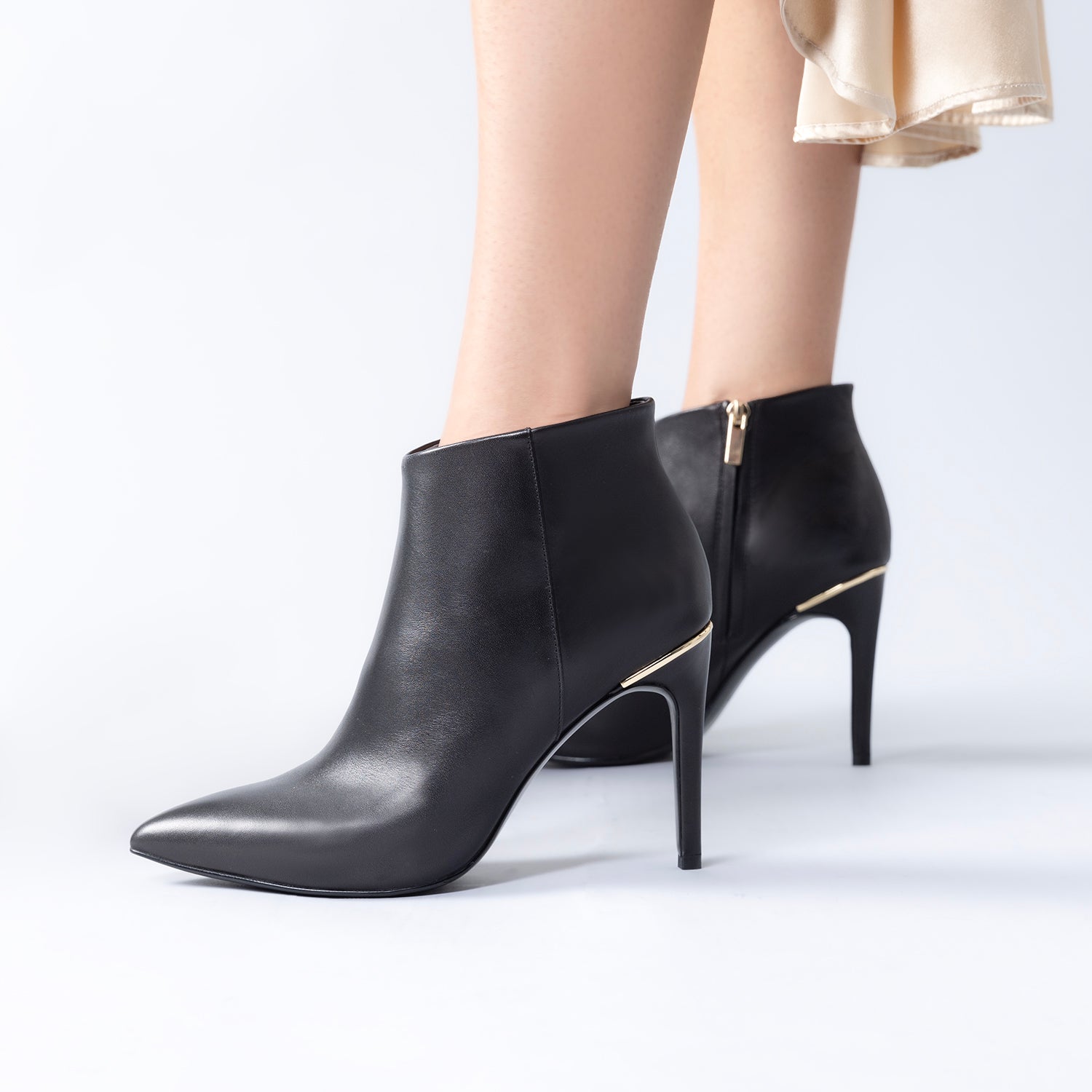 Sage Ankle Boot 95mm | Black leather