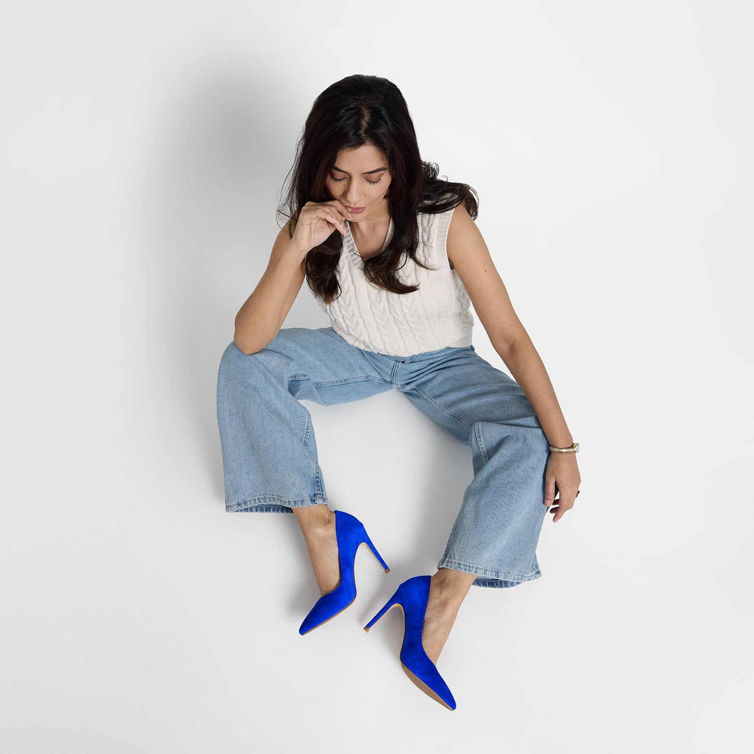 Nemesis 95mm Heel | Cobalt Blue Suede
