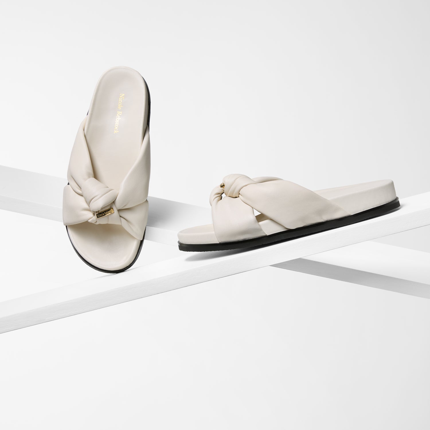Uno 2.0 Slide Sandal | Ivory Leather