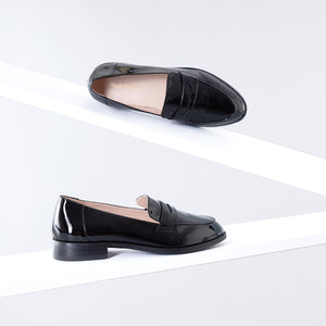 Tasha Loafer 25mm | Black patent