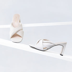 Venice Sandal 75mm | Ivory leather