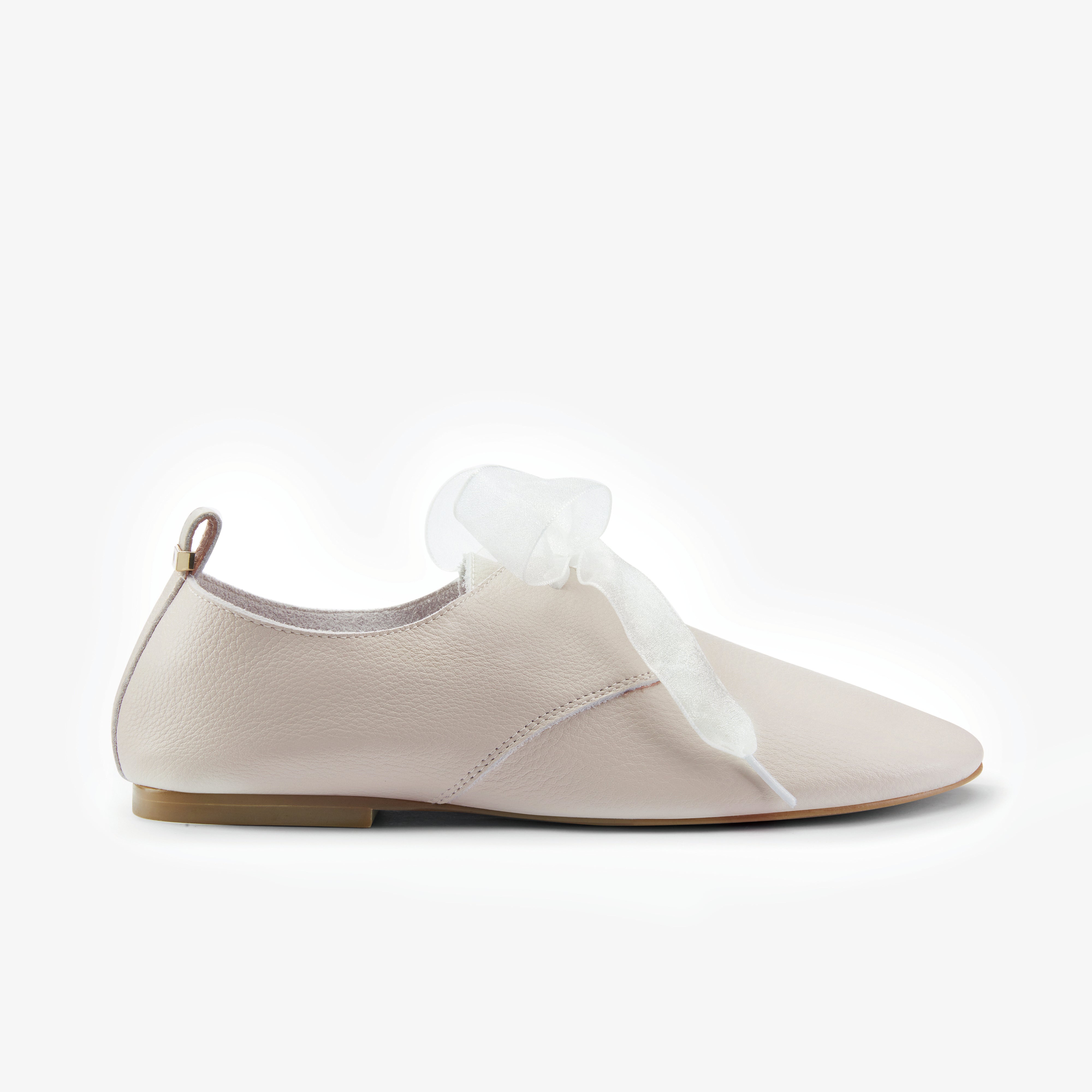 Xenia Flat | Blush Pebble Leather