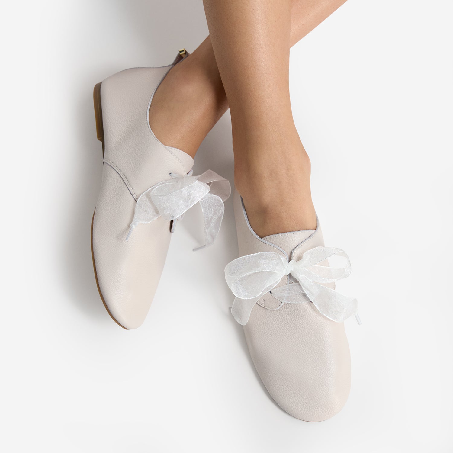 Xenia Flat | Blush Pebble Leather