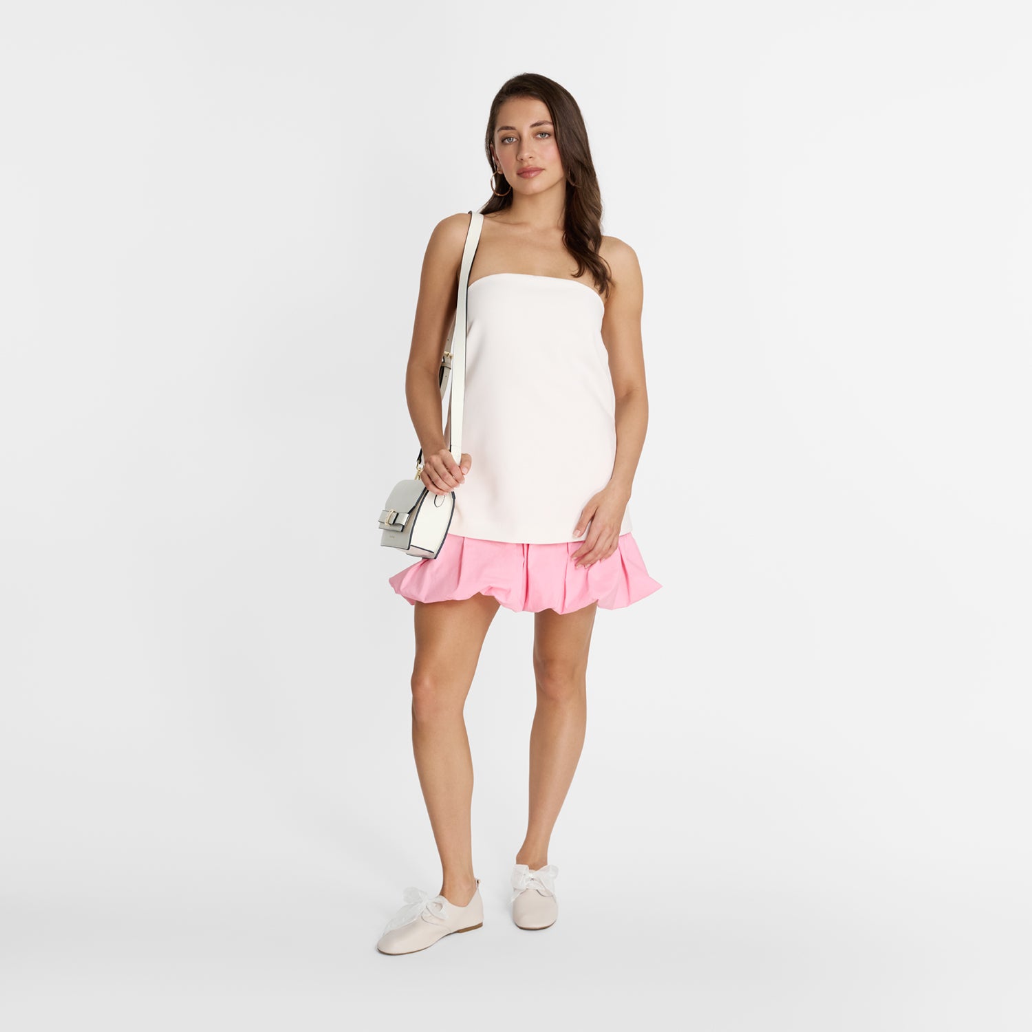 Xenia Flat | Blush Pebble Leather