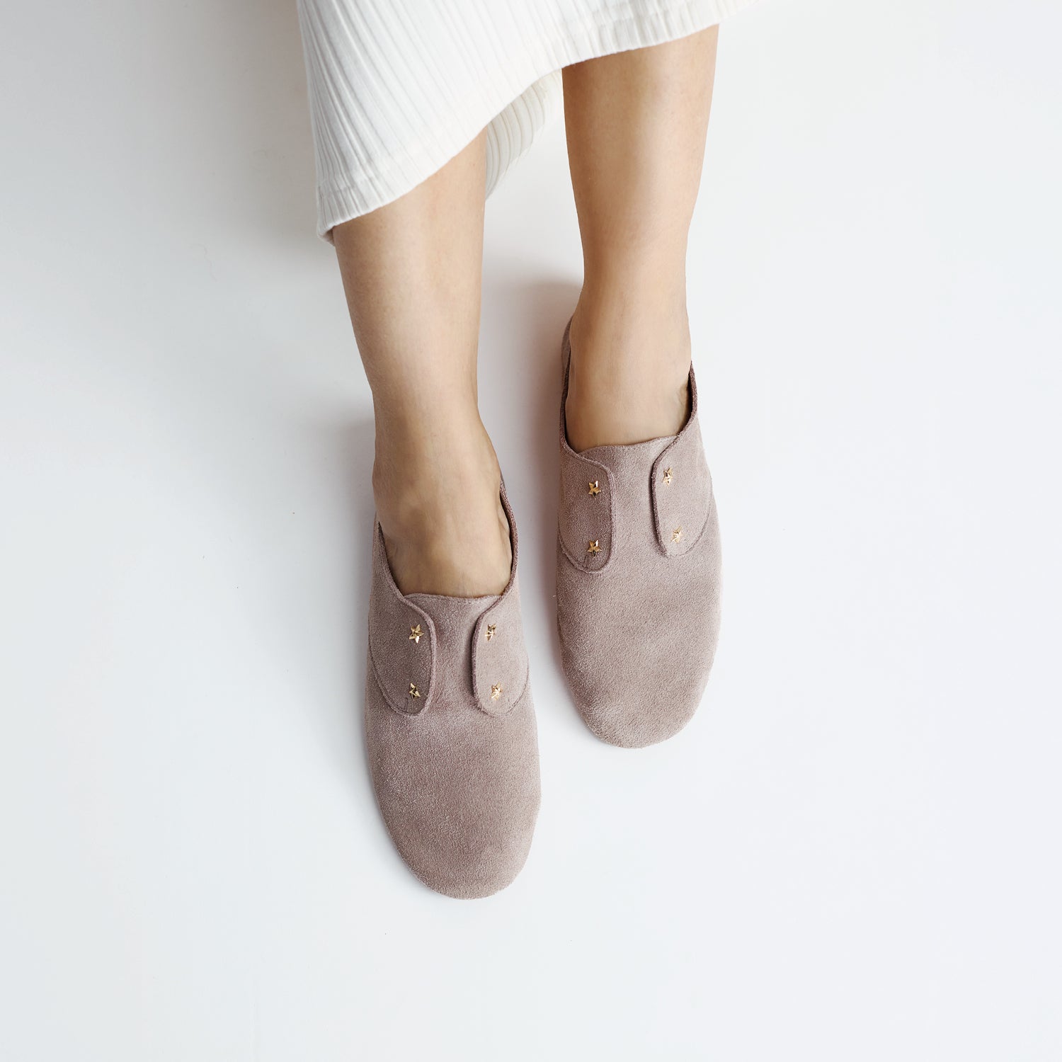 PRE-ORDER Xeno Flat | Taupe Suede