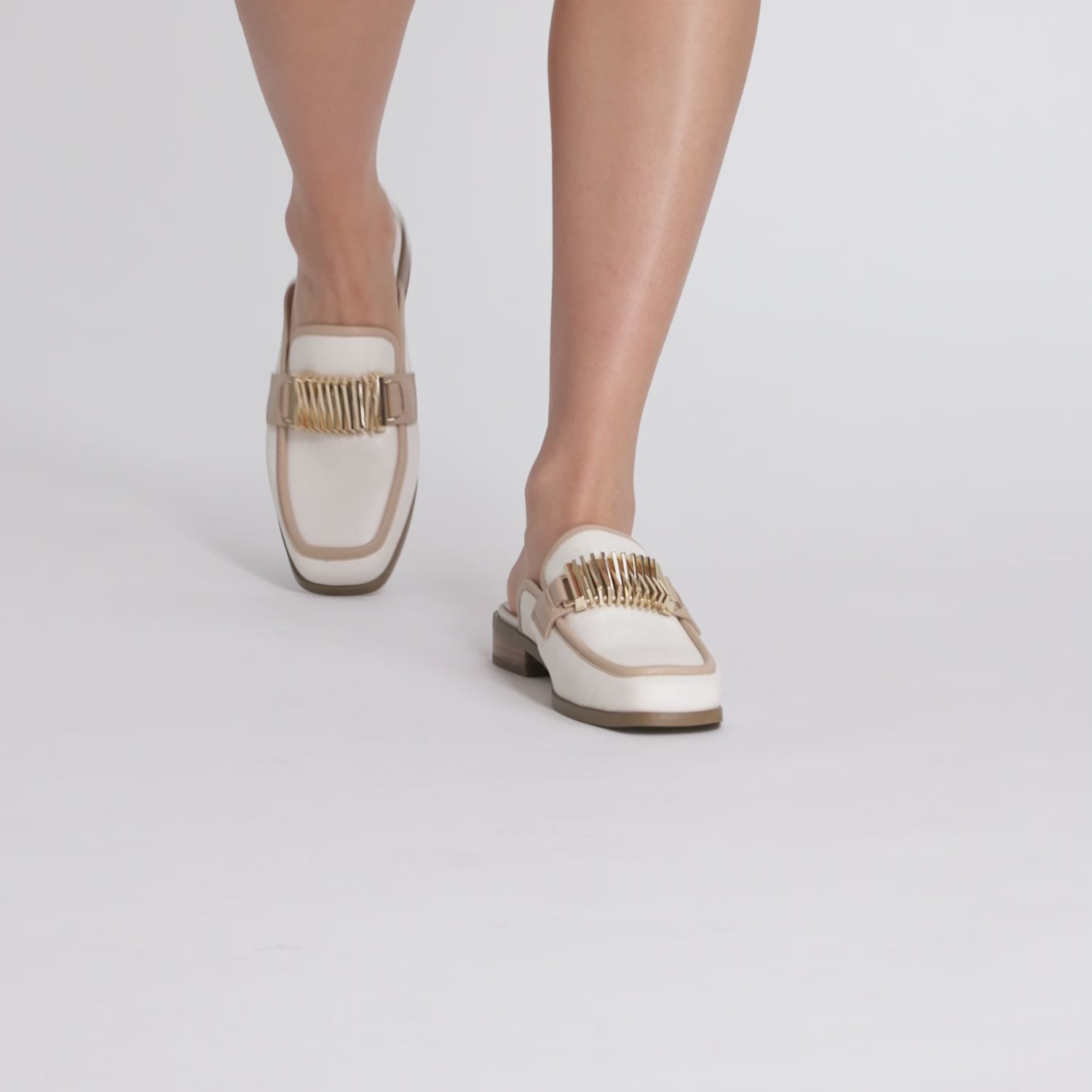 video of model wearing bestselling brooklyn mule by Nicole Rebstock.