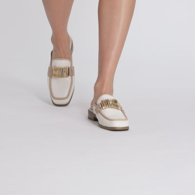 video of model wearing bestselling brooklyn mule by Nicole Rebstock.