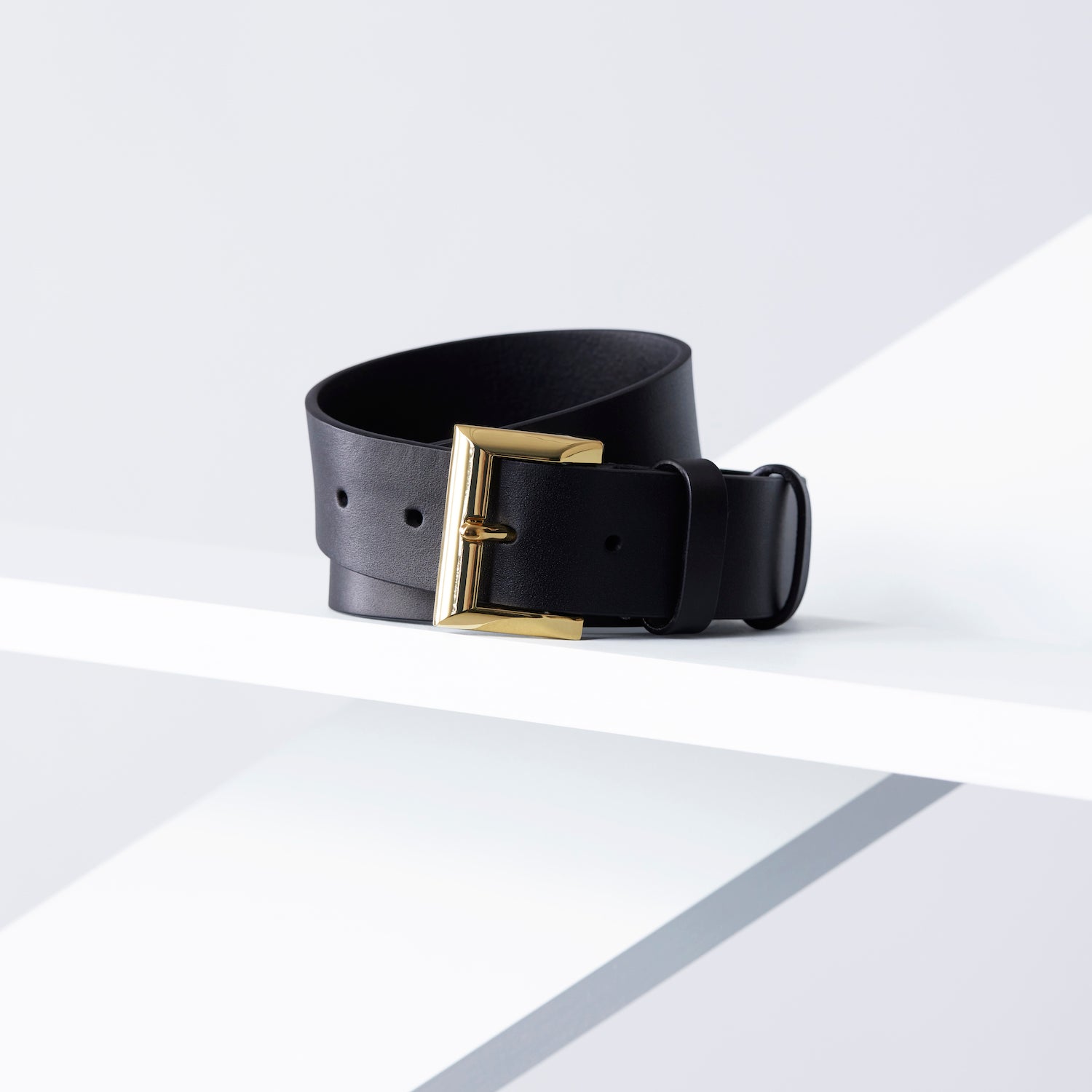 Signature Belt 34mm | gold black leather