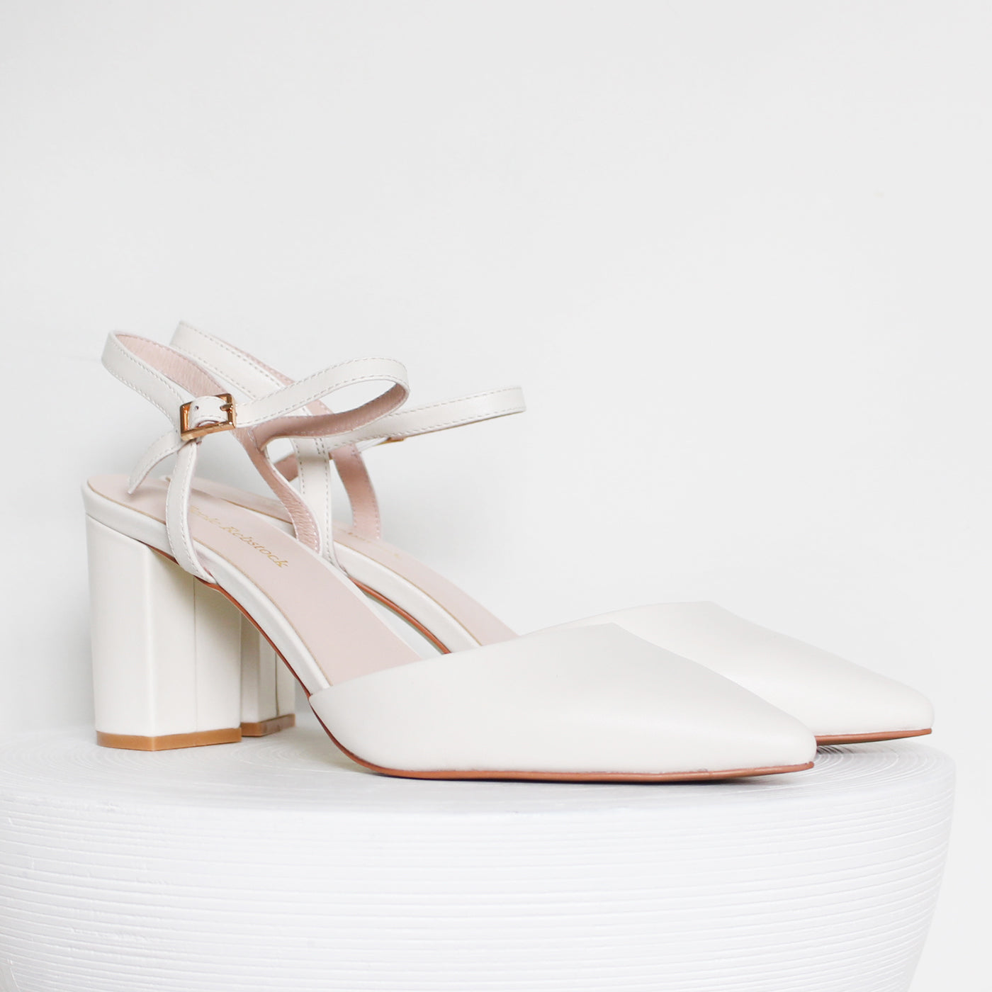 Alice Heel 75mm | Cream leather