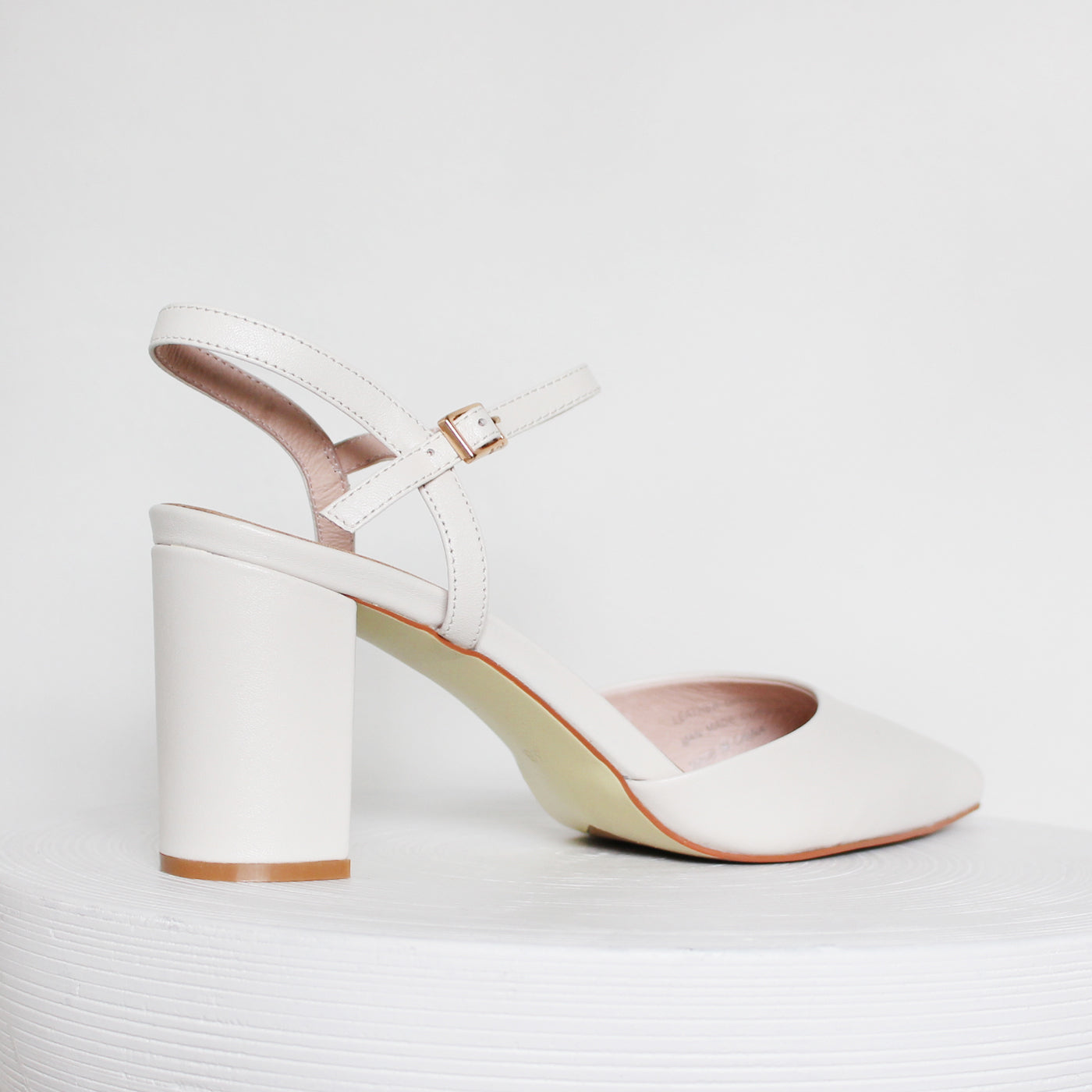 Alice Heel 75mm | Cream leather