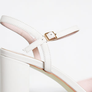 Alice Heel 75mm | Cream leather