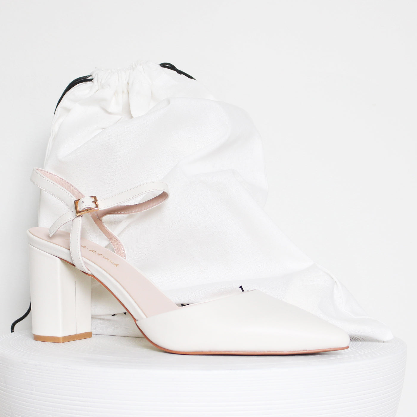 Alice 75mm | Cream leather