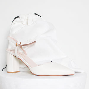 Alice Heel 75mm | Cream leather