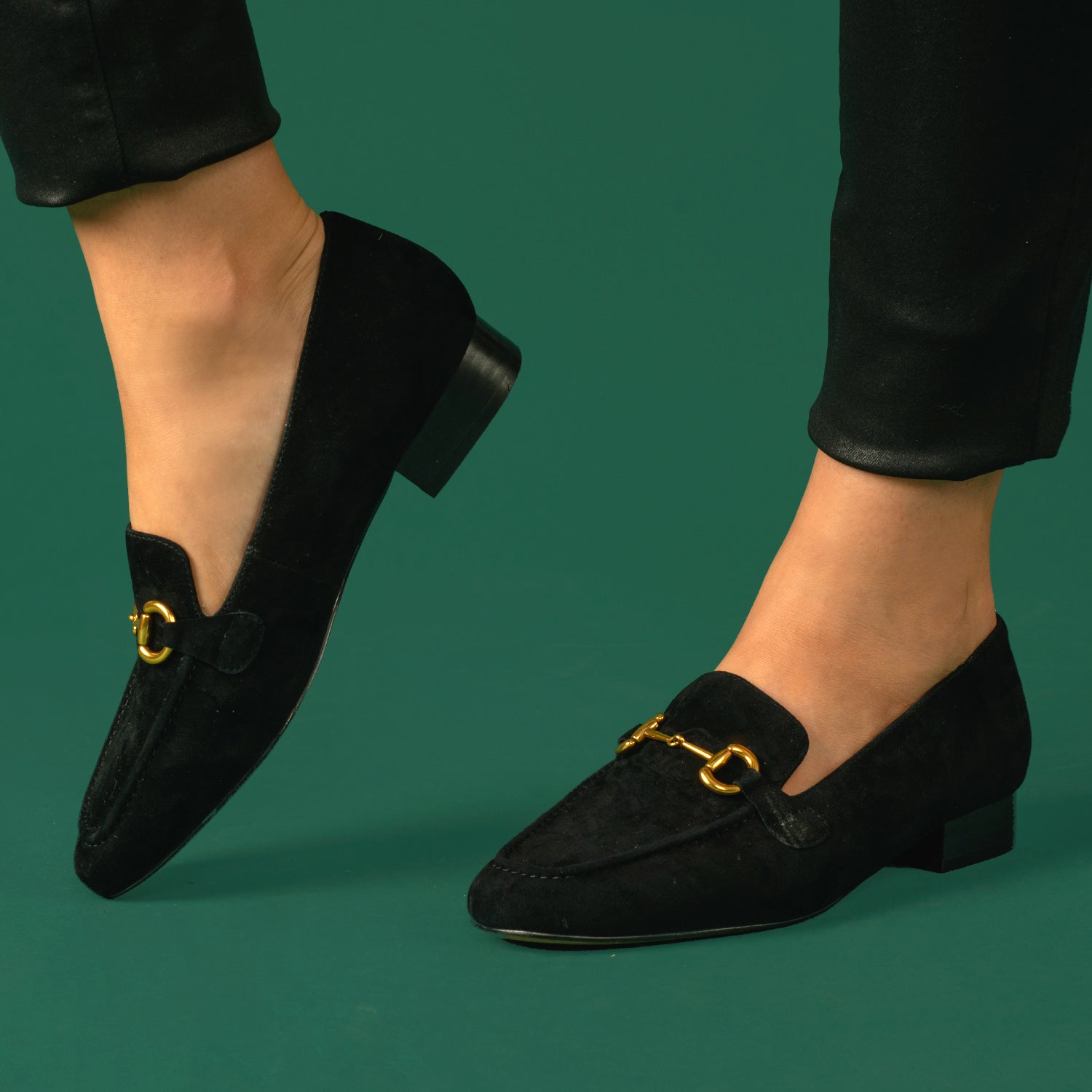 Aria Loafer 25mm | Black Suede – Nicole Rebstock