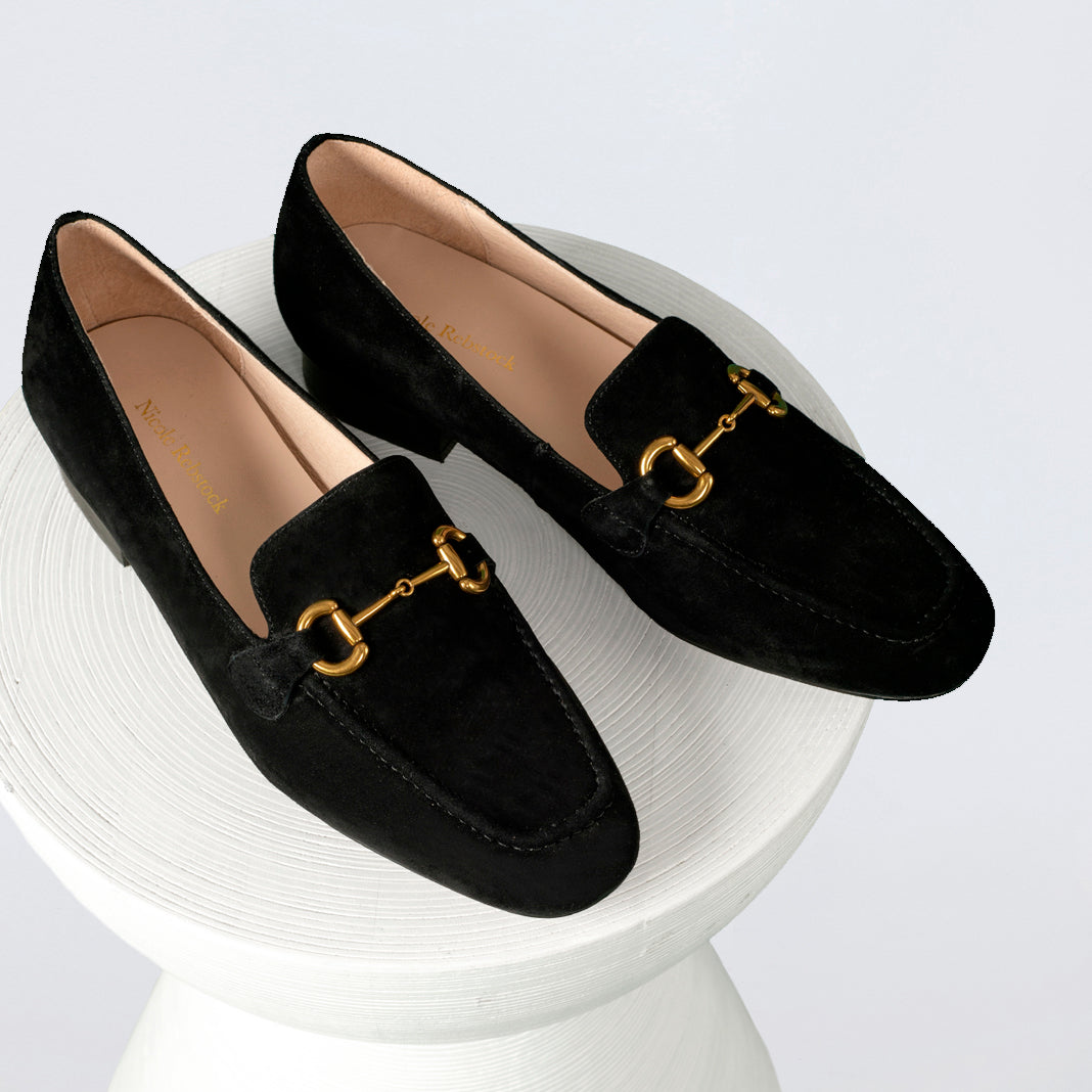 Aria Loafer 25mm | Black Suede