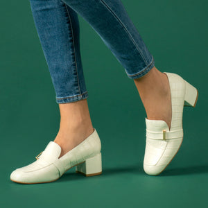 Bailey Loafer 45mm | Cream Croc