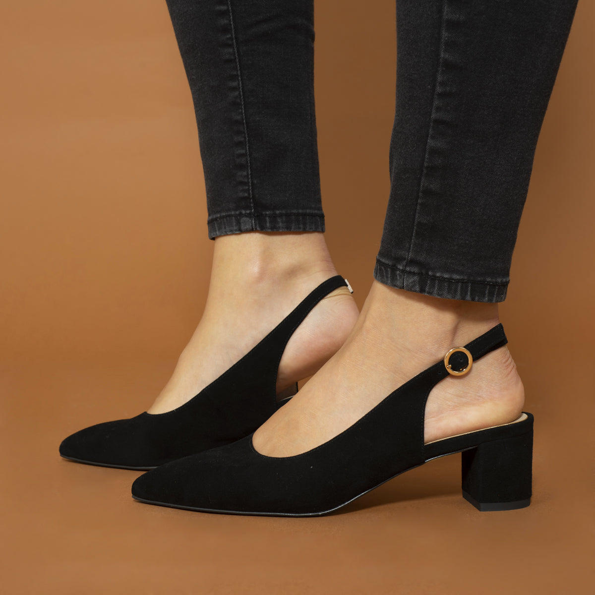 Carolyn 50mm | Black Suede