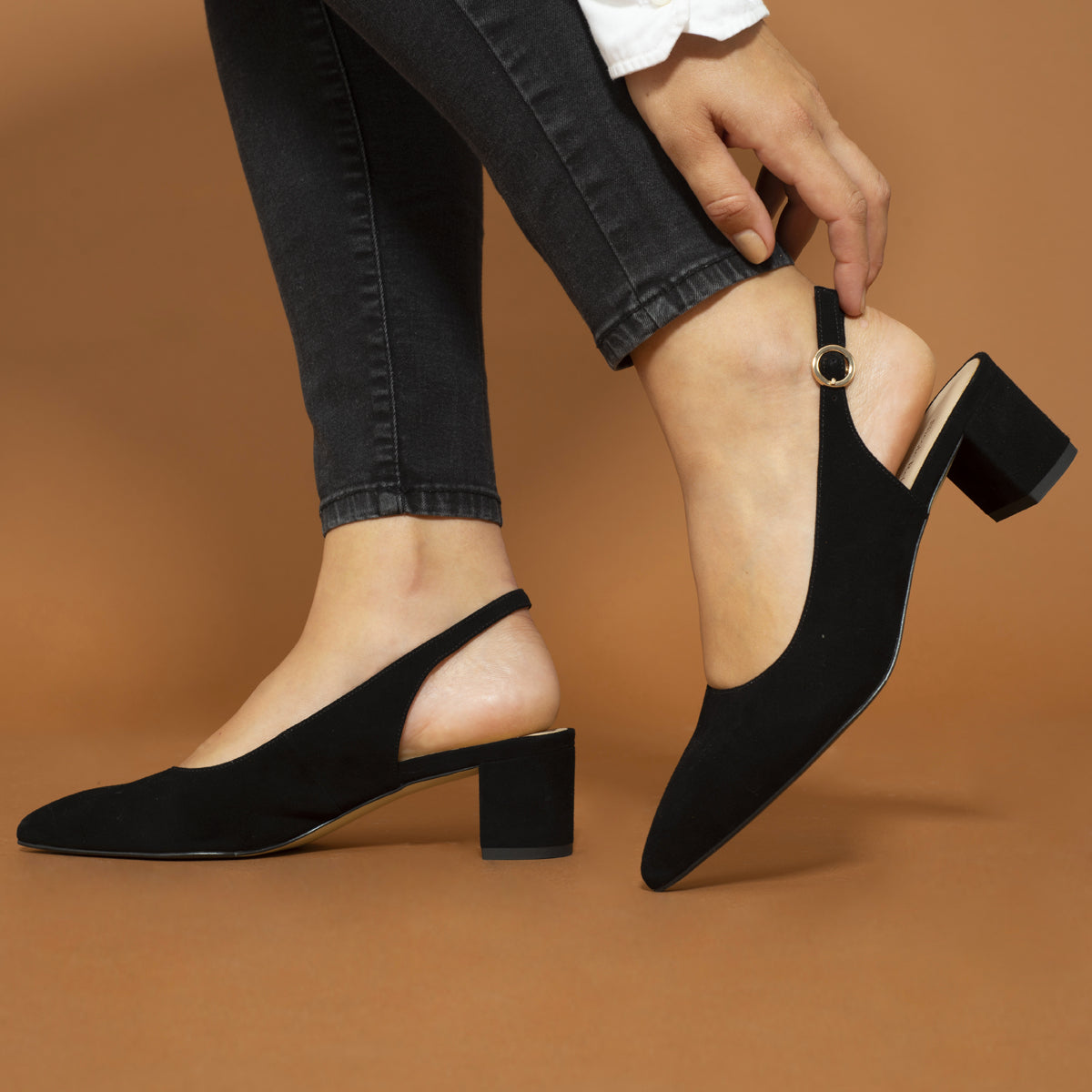 Carolyn 50mm | Black Suede