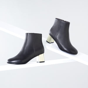 Clara 60mm | Black leather