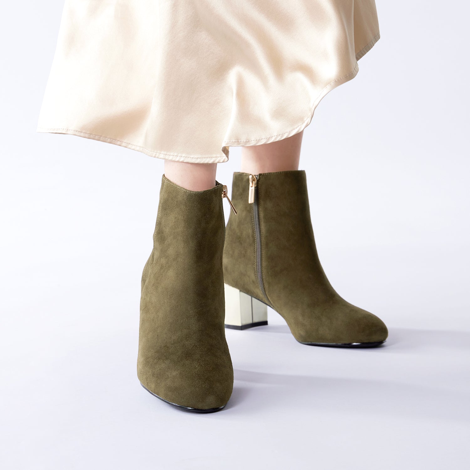 Clara Ankle Boot 60mm | Dark olive