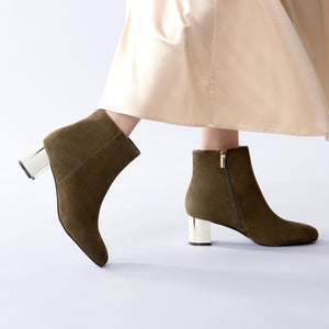 Clara Ankle Boot 60mm | Dark olive