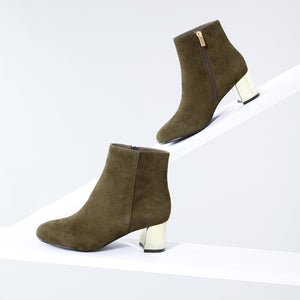 Clara Ankle Boot 60mm | Dark olive