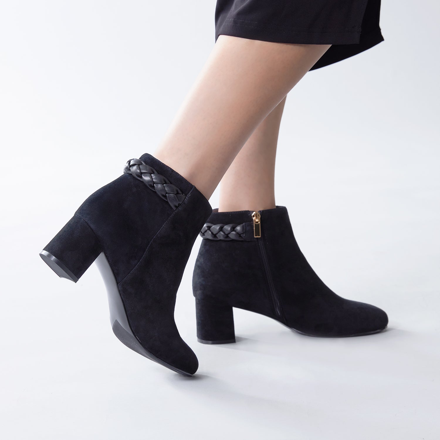 Claudette Ankle Boot 60mm | Black suede