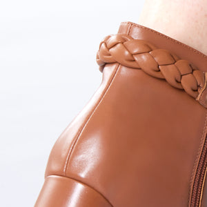Claudette Ankle Boot 60mm | Tan leather