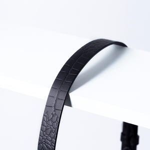 Signature Belt 25mm | silver black croc