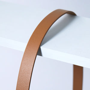 Signature Leather Belt 25mm | gold tan saffiano