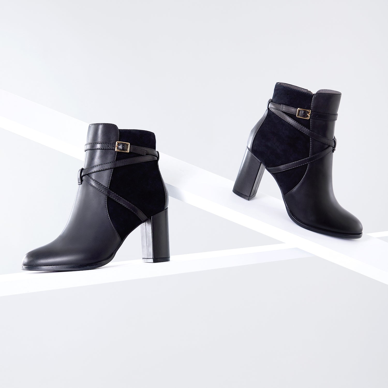 Esme Ankle Boot 80mm | Black combo