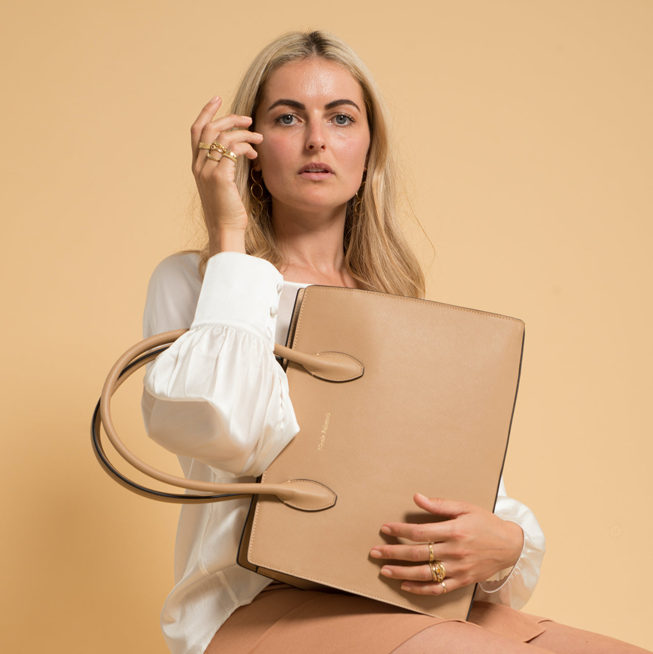 Olivia | Caramel Saffiano