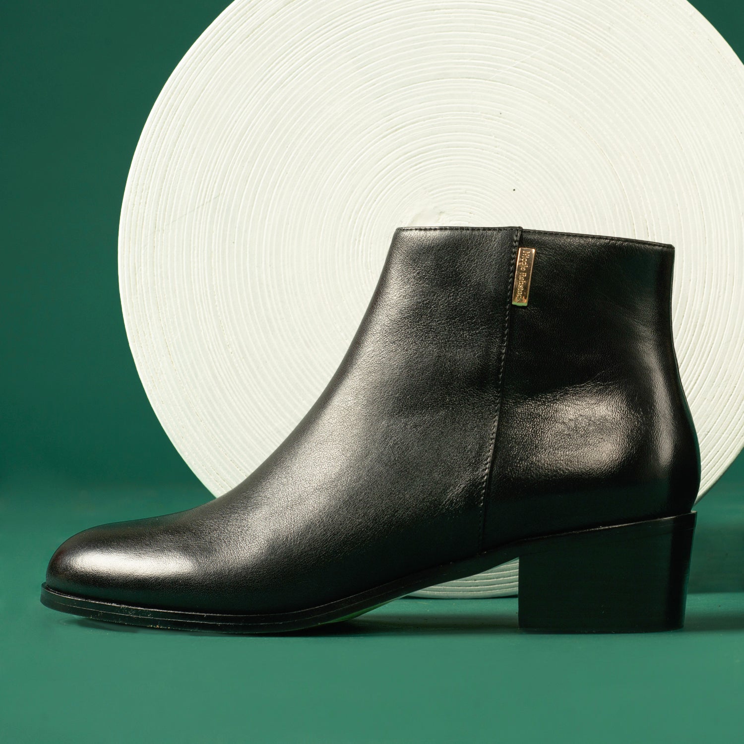 Lana Ankle Boot 40mm | Black Leather