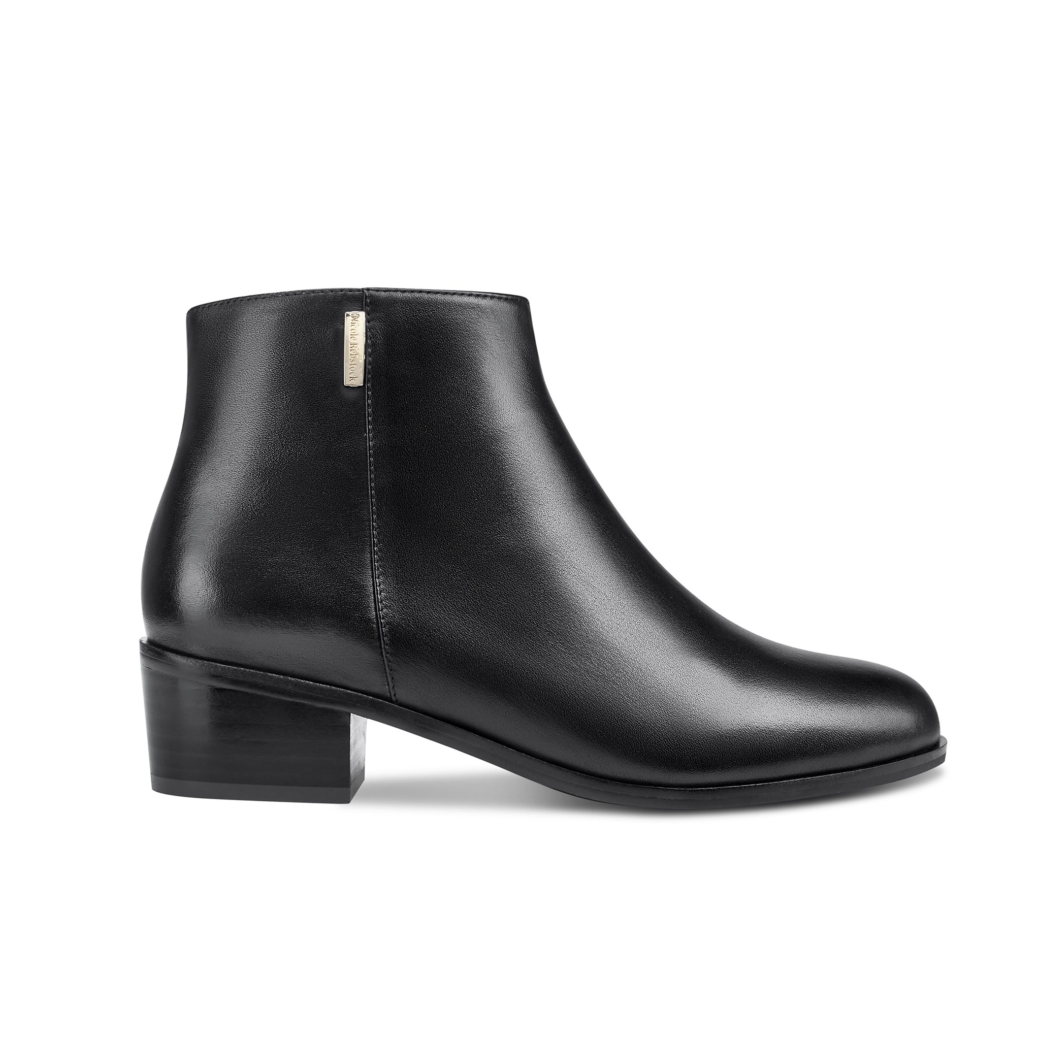 Lana Ankle Boot 40mm | Black Leather