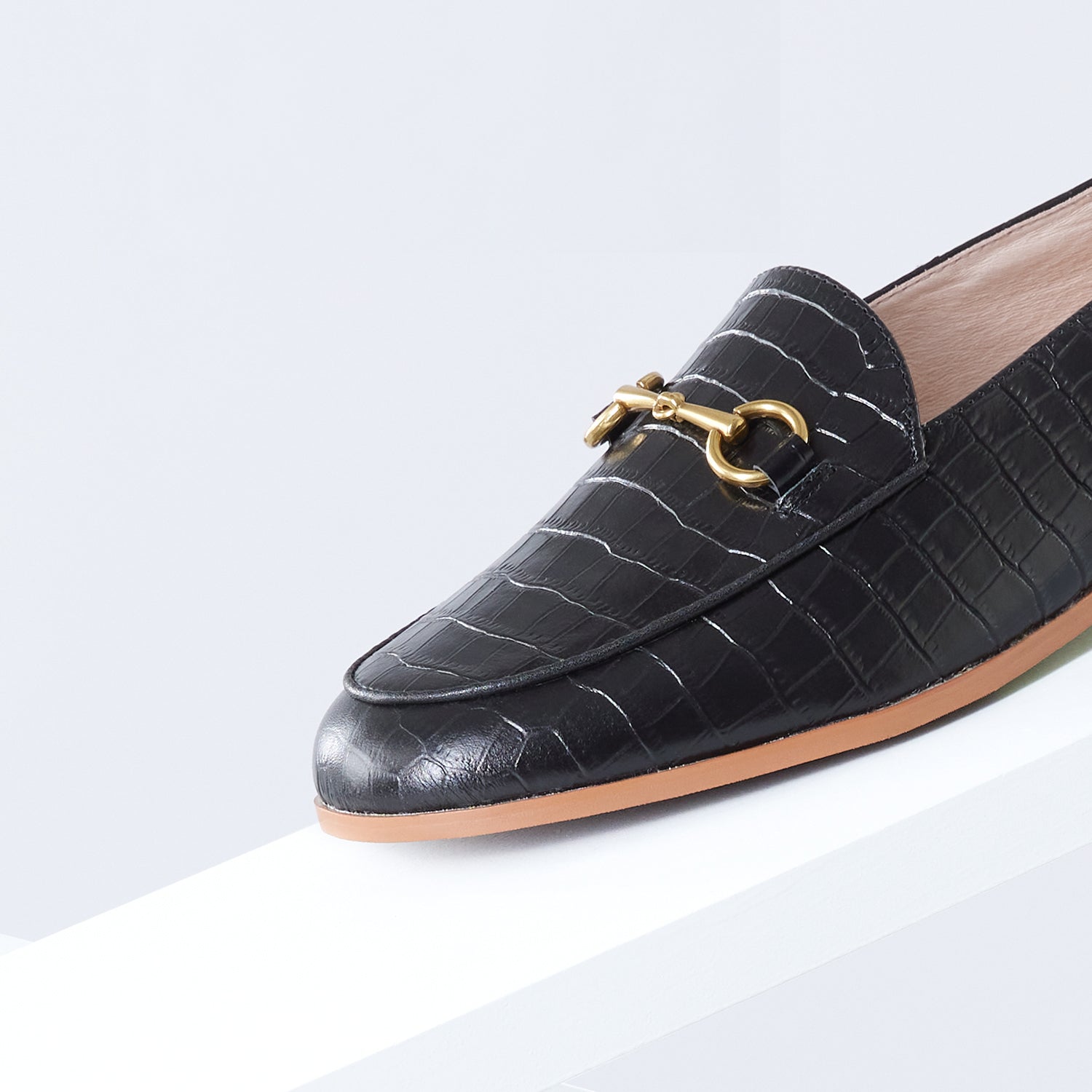 Marle Loafer 15mm | Black Croc