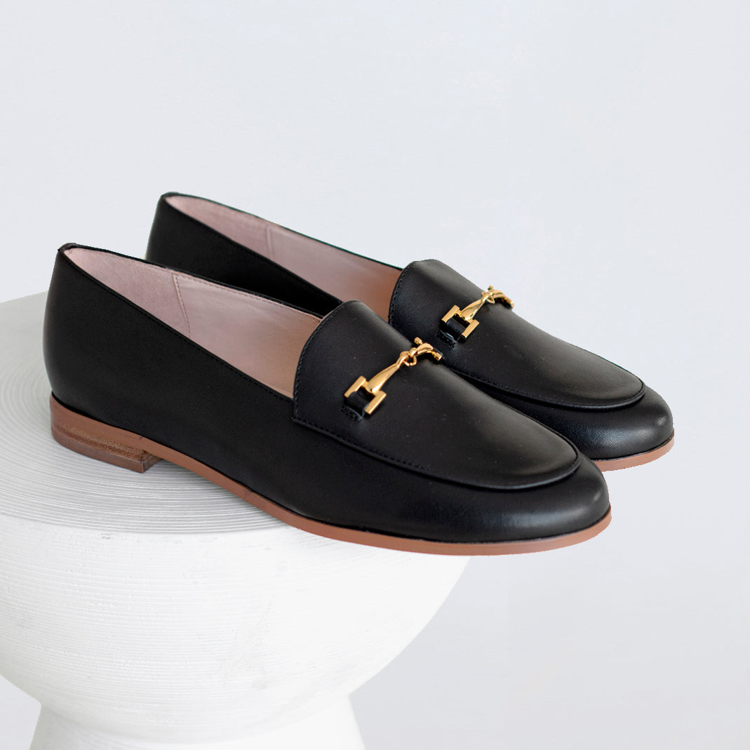 Mel Loafer 15mm | Black Leather