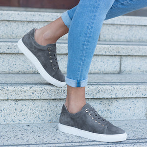 Melanie | charcoal suede