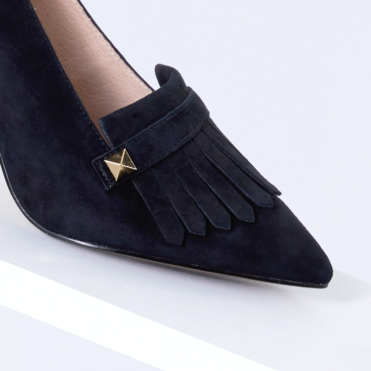 Natalie 78mm | Black suede
