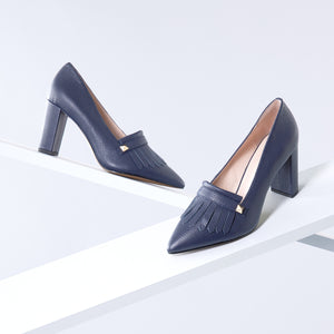 Natalie Pump Heel 78mm | Midnight pebble