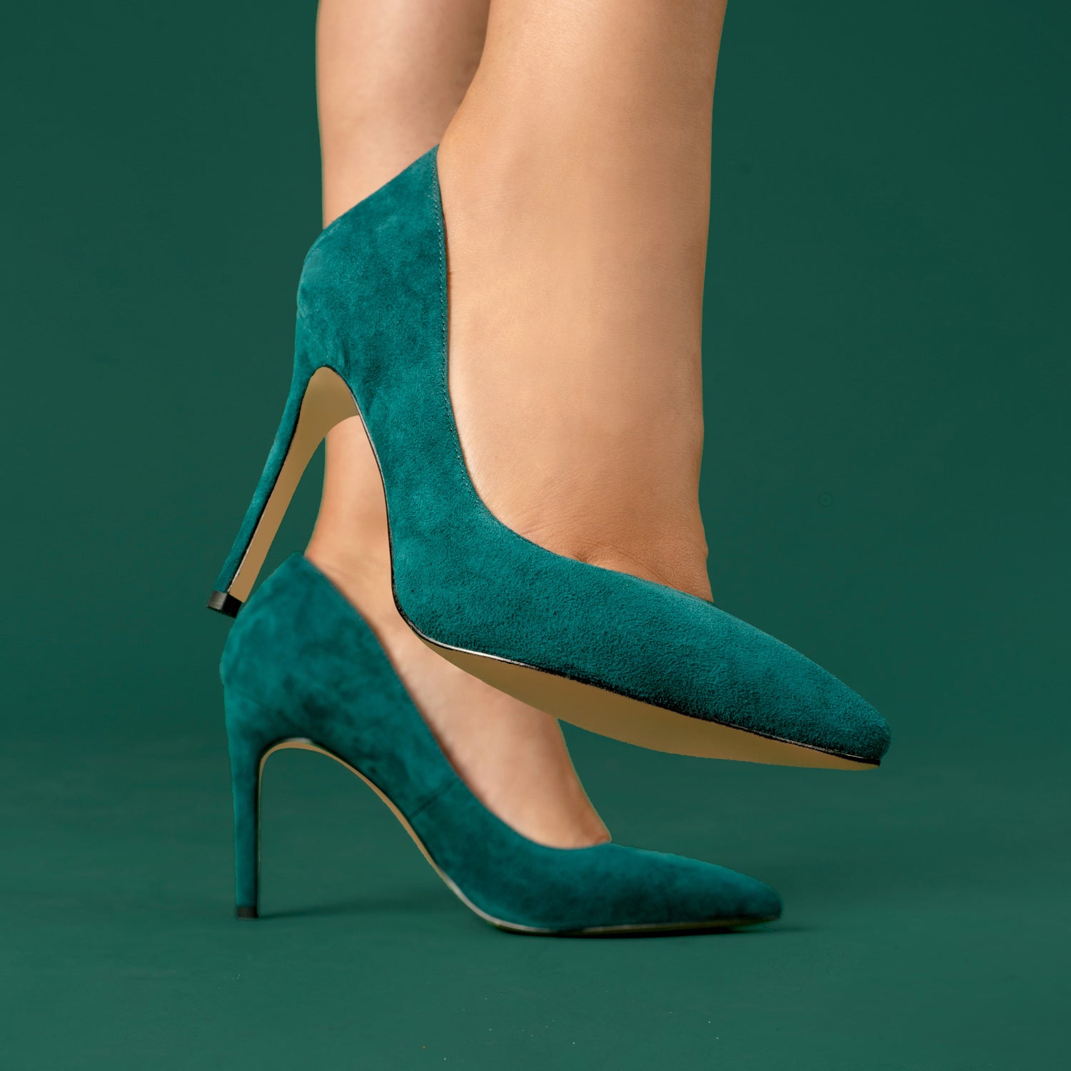 Nemesis Heel 95mm | Emerald Suede
