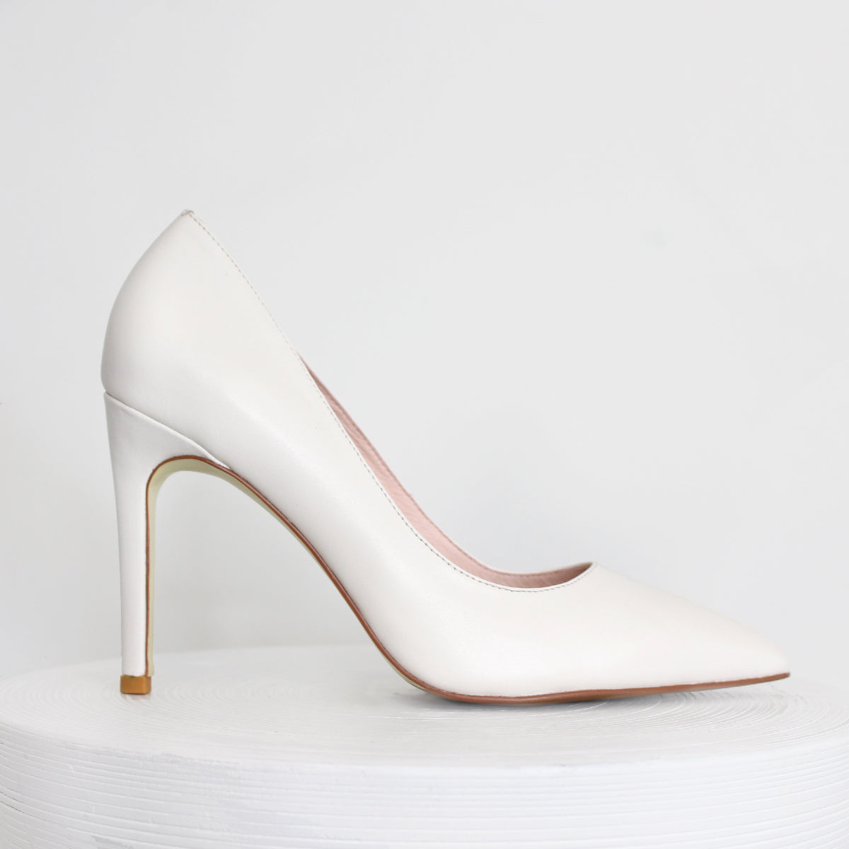 Nemesis Heel 95mm | Cream leather